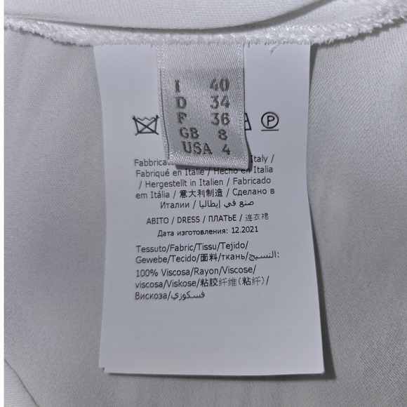 Alberta Ferretti White Twist Front Sleeveless Open Back Cutout Maxi Dress Sz 4 - Picture 7 of 10